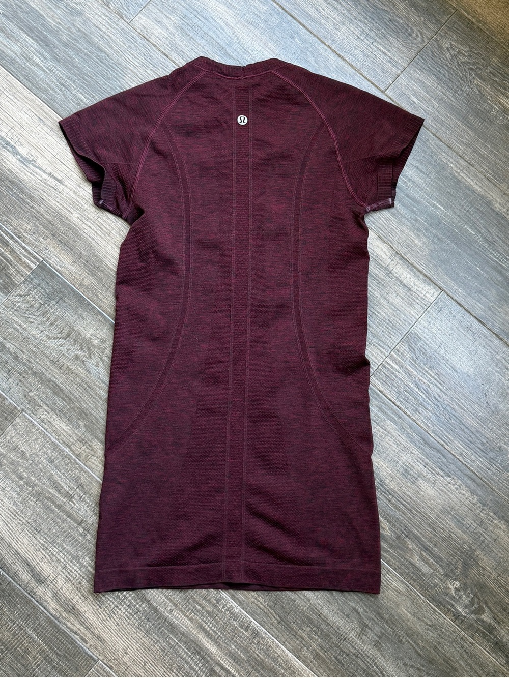 Burgundy Lululemon short sleeve shirt #athletic #activewear - Picture 1 of 3